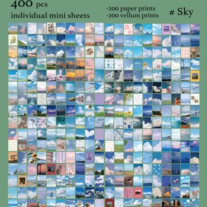 400 Sheets Mini Paper Booklet | Assorted Pattern Plant Letter Vintage ...