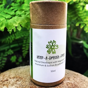 Desodorante libre de aluminio - Sin bicarbonato de sodio - Natural - Hecho a mano - Residuos cero