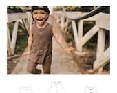Tank Romper  PDF Sewing Pattern - One Piece Pattern for Babies and Toddlers with Button Down Front
