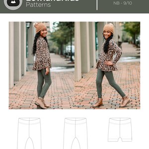 Gerippte Leggings PDF Schnittmuster - Mädchen Hose Schnittmuster für Baby, Kleinkind und Kinder. Bild 3