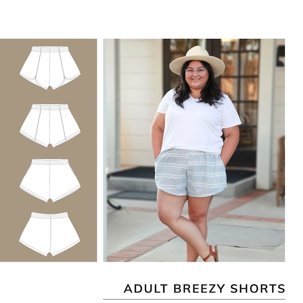 Adult Breezy Shorts - PDF Sewing Pattern