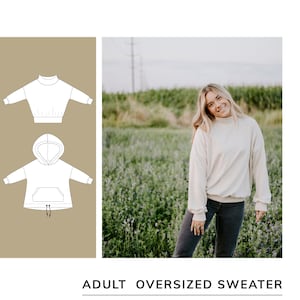 Adult Oversized Sweater Sewing Pattern