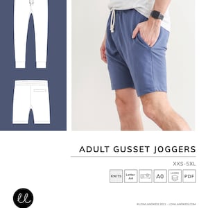 Adult Gusset Joggers - PDF Sewing Pattern