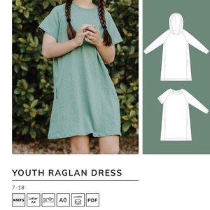 Youth Raglan Dress - PDF Sewing Pattern