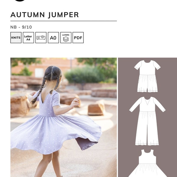 Pull d'automne (version robe incluse) - Patron de couture PDF