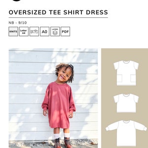 Oversized Tee and Dress - PDF Sewing Pattern