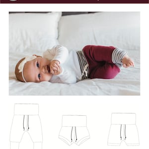 Lounge Sweats PDF Sewing Pattern - Easy Kids Jogger Pants Patterns for Baby and Kids, Boys and Girls
