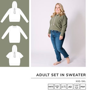 Adult Set in Sweater - PDF Sewing Pattern