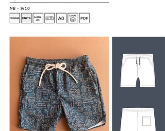 Surf Shorts - PDF Sewing Pattern