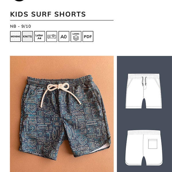 Surfer Shorts - PDF Schnittmuster