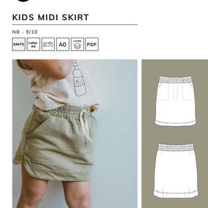 Midi Skirt - PDF Sewing Pattern
