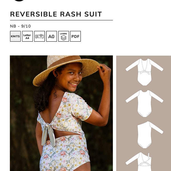 Reversible Rashguard Swimsuit - PDF Sewing Pattern