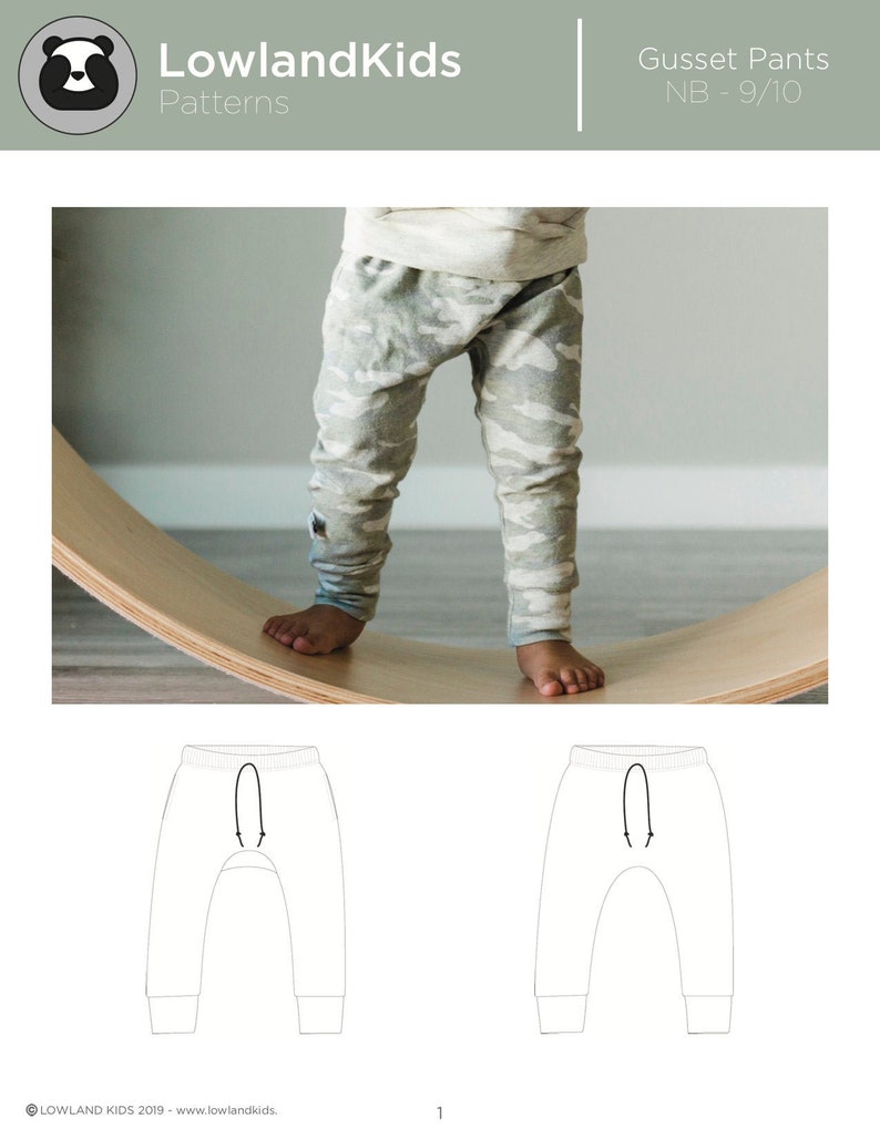 Gusset Pants PDF Sewing Pattern Etsy