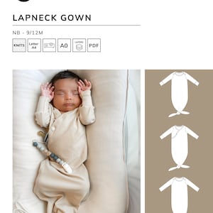 Lapneck Gown - PDF Sewing Pattern