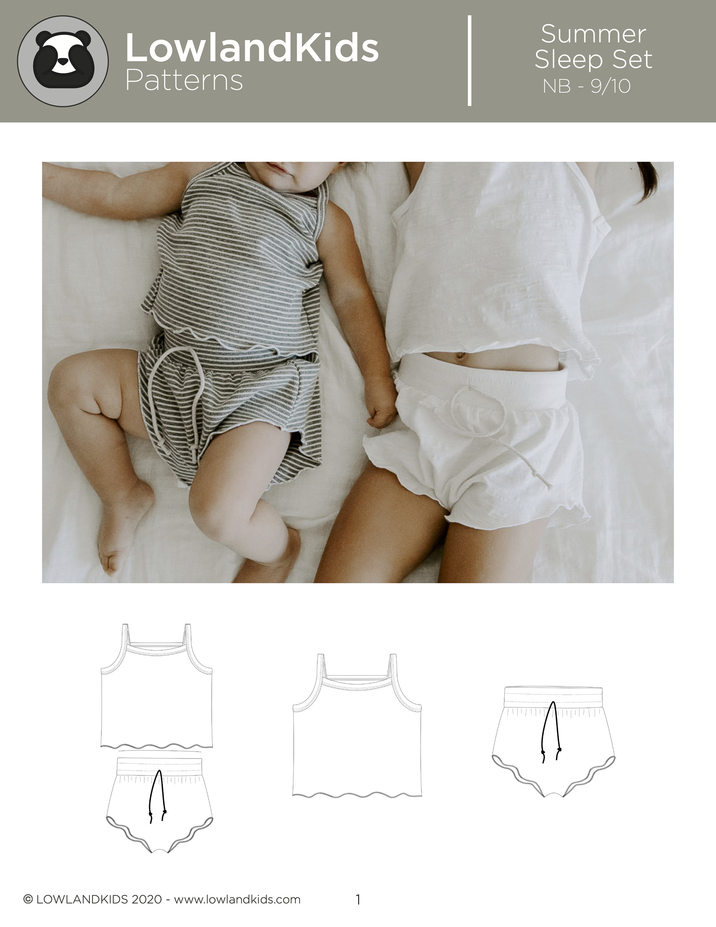 Summer Sleep Set - PDF Sewing Pattern