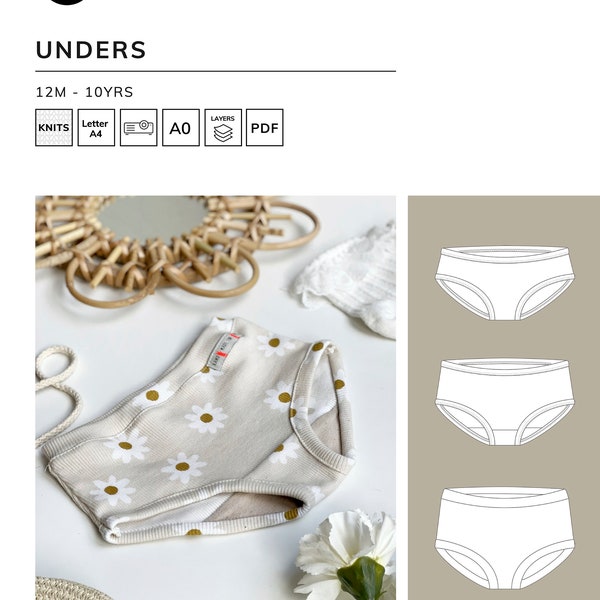 Kid's Unders - DIY Kids Underwear PDF Sewing Pattern