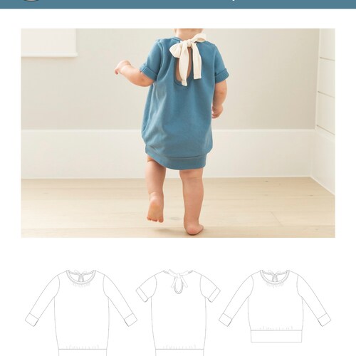 Childrens Tshirt Dress PDF Sewing Pattern Tshirt Pattern Etsy