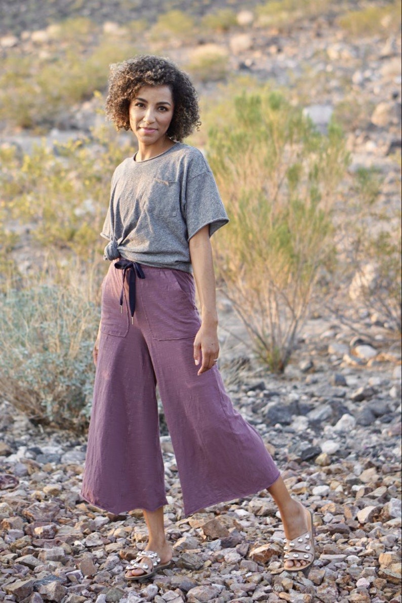 MAMA BUNDLE - Adult Wide Leg Pants + Adult Boxy Tee Sewing Pattern ...