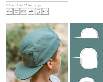 5 Panel Hat. DIY kids hat. PDF Sewing Pattern