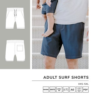 Adult Surf Shorts - PDF Sewing Pattern