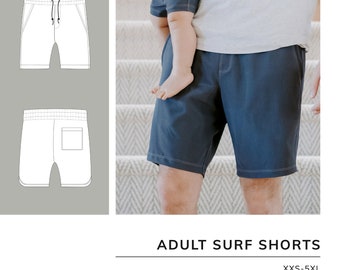 Adult Surf Shorts - PDF Sewing Pattern