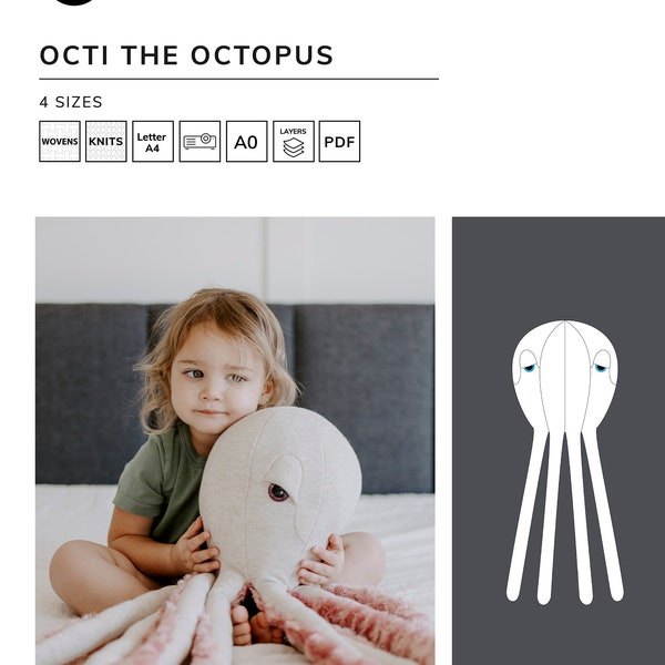 Octi the Octopus - PDF Sewing Pattern