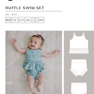 Ruffle Swim Set - PDF Sewing Pattern