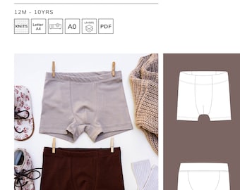 Kids Boxer Briefs - DIY Underwear PDF Sewing Pattern