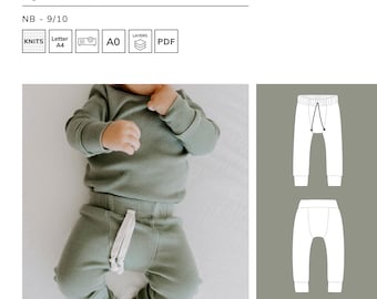 PJ Pants PDF Sewing Pattern - Pajama Pants for Babies and Kids