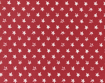 Old Glory by Lella Boutique for Moda Fabrics - Star Spangled 5204-15 Red - 1/2 Yard Increments, Cut Continuously