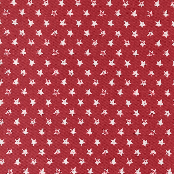 Old Glory by Lella Boutique for Moda Fabrics - Star Spangled 5204-15 Red - 1/2 Yard Increments, Cut Continuously