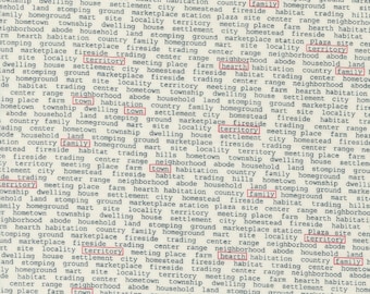 Vintage by Sweetwater for Moda Fabrics - Town News 55654-11 Cream - 1/2 Yard Increments, Cut Continuously