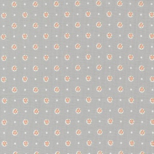 Peachy Keen by Corey Yoder for Moda Fabrics - Posy Polka 29174-12 Grey - 1/2 Yard Increments, Cut Continuously