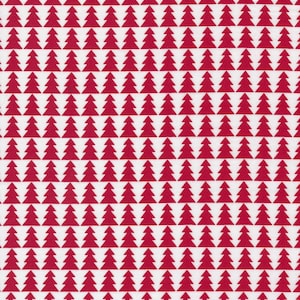 Candy Cane Lane by April Rosenthal for Moda Fabrics - 24121-12 Pine Trees Cardinal - 1/2 Yard Increments, Cut Continuously