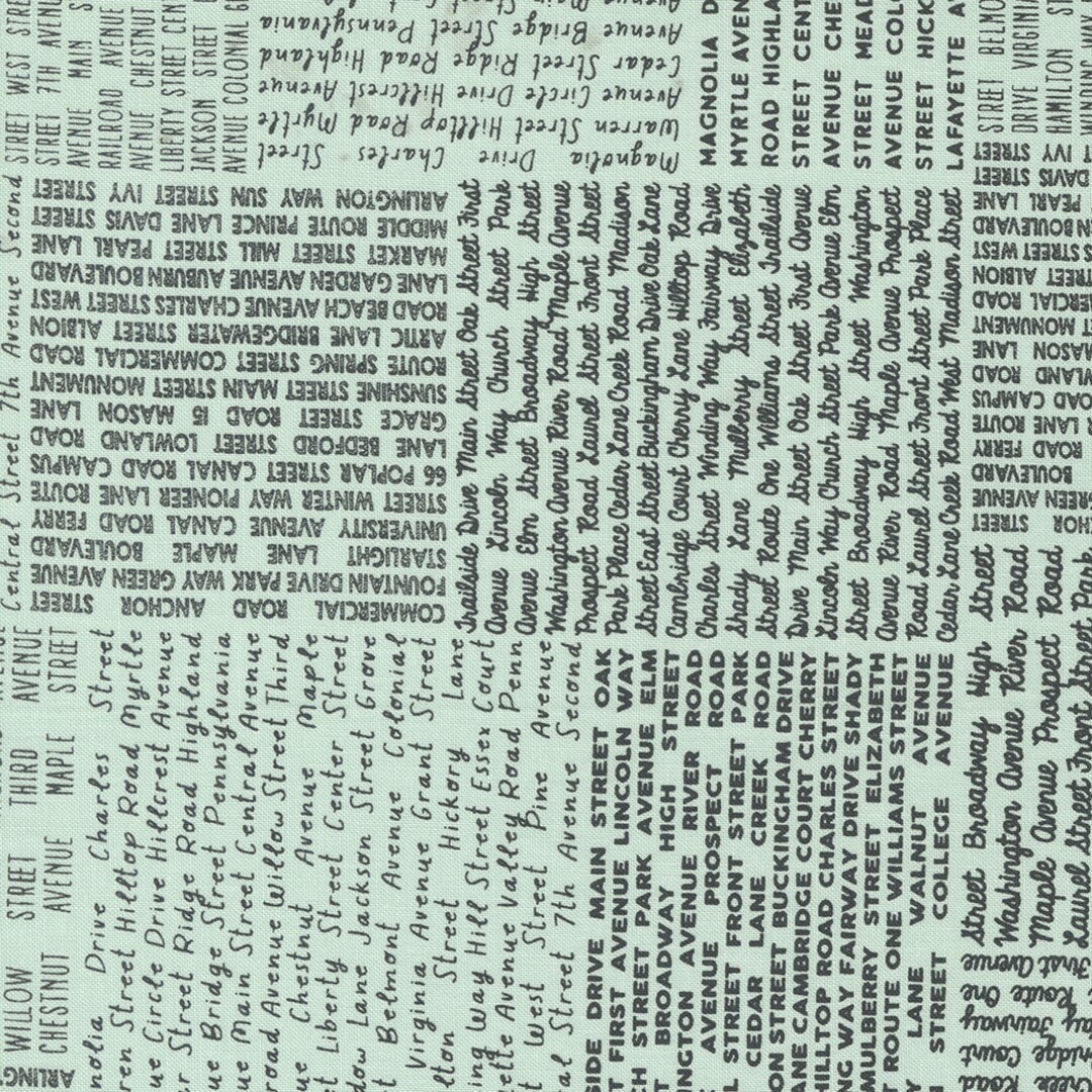 Main Street by Sweetwater for Moda Fabrics in the News 55641-22 Sky 1/2 ...