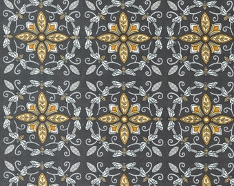 Honey Lavender by Deb Strain for Moda Fabrics - Bumble Bee Tiles 56081-17 Charcoal - 1/2 Yard Increments, Cut Continuously