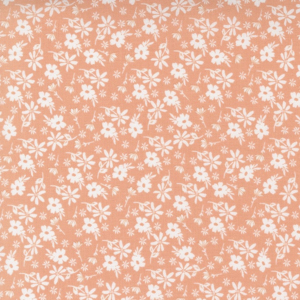 EMMA by Sherri & Chelsi for Moda Fabrics - Blossom 37631-12 Peach - 1/2 Yard Increments, Cut Continuously