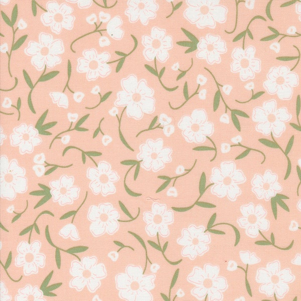 Flower Girl by My Sew Quilty Life Moda Fabrics - Flower Fields 31730-16 Blush - 1/2 Yard Increments, Cut Continuously