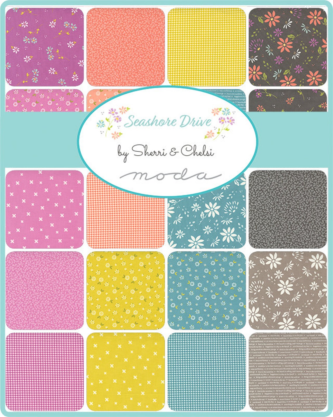 Summer Fun Quilt Kit With Pattern Using Seashore Drive by Etsy