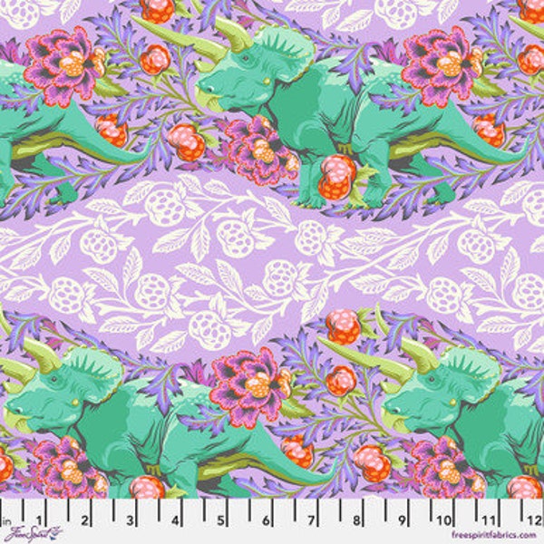 Roar! by Tula Pink for Free Spirit Fabrics - PWTP223 Trifecta Mist - 1/2 Yard Increments, Cut Continuously
