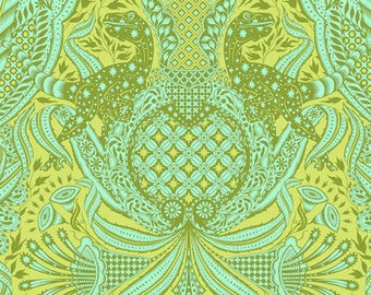 Roar! by Tula Pink for Free Spirit Fabrics - PWTP224 Gift Rapt Lime - 1/2 Yard Increments, Cut Continuously