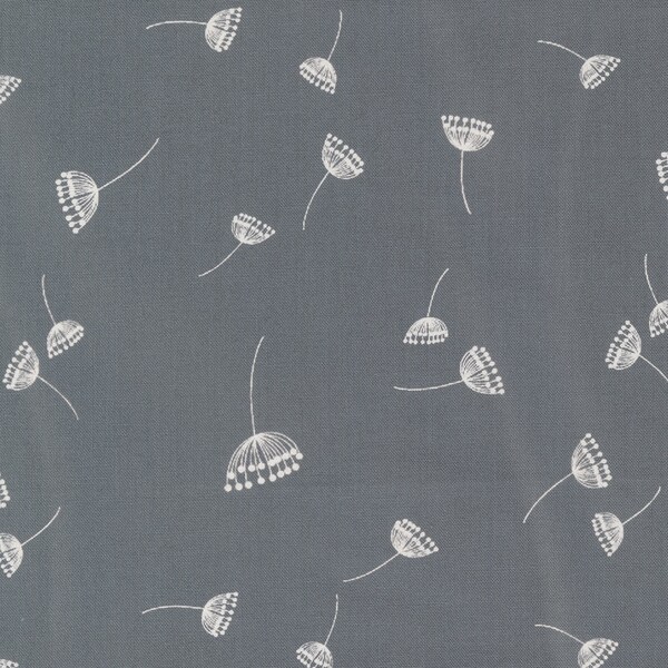 FILIGREE by Zen Chic for Moda Fabrics - Dandelions 1811-20 Graphite - 1/2 Yard Increments, Cut Continuously