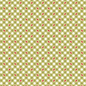 FARM GIRLS UNITE by Poppie Cotton - FG20709 Tomboy Green  - 1/2 Yard Increments, Cut Continuously