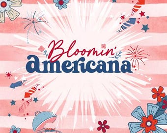 Bundel Fat Quarter / Half Yard - Bloomin' Americana van AGF Studio of Art Gallery Fabrics - 14 stoffen