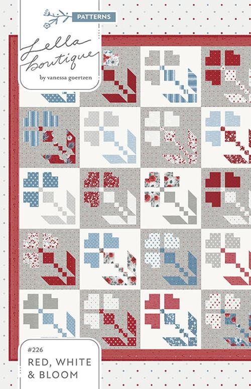 CD - Red, White & Bloom Machine Embroidery Version by KimberBell- Quilt in  a Day Patterns