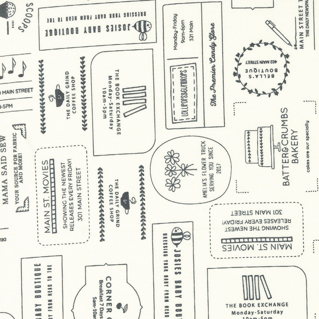 Main Street by Sweetwater for Moda Fabrics - the Shops 55640-21 - 1/2 ...