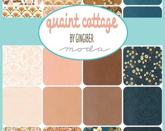 Half Yard Bundle Quaint Cottage by Gingiber for Moda - 29 Fabrics + 1 Panel