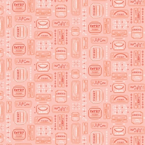 Petite Circus von Alexandra Bordallo für Art Gallery Fabrics - PTC-59705 Admit One - 1/2 Meter Inkremente, Kontinuierlich geschnitten