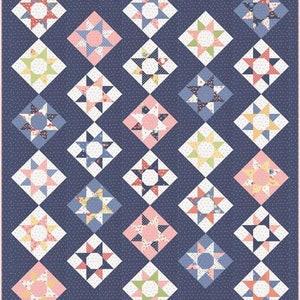 SOMMARHELG Quiltkit med Sunwashed av Corey Yoder från Moda Fabrics - Färdig storlek 152 x 182 cm - KIT29160