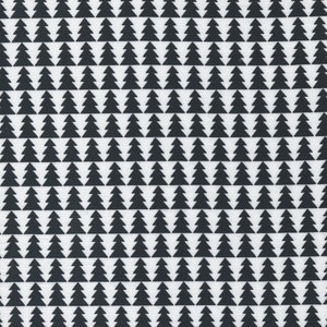 Candy Cane Lane by April Rosenthal for Moda Fabrics - 24121-14 Pine Trees Charcoal - 1/2 Yard Increments, Cut Continuously